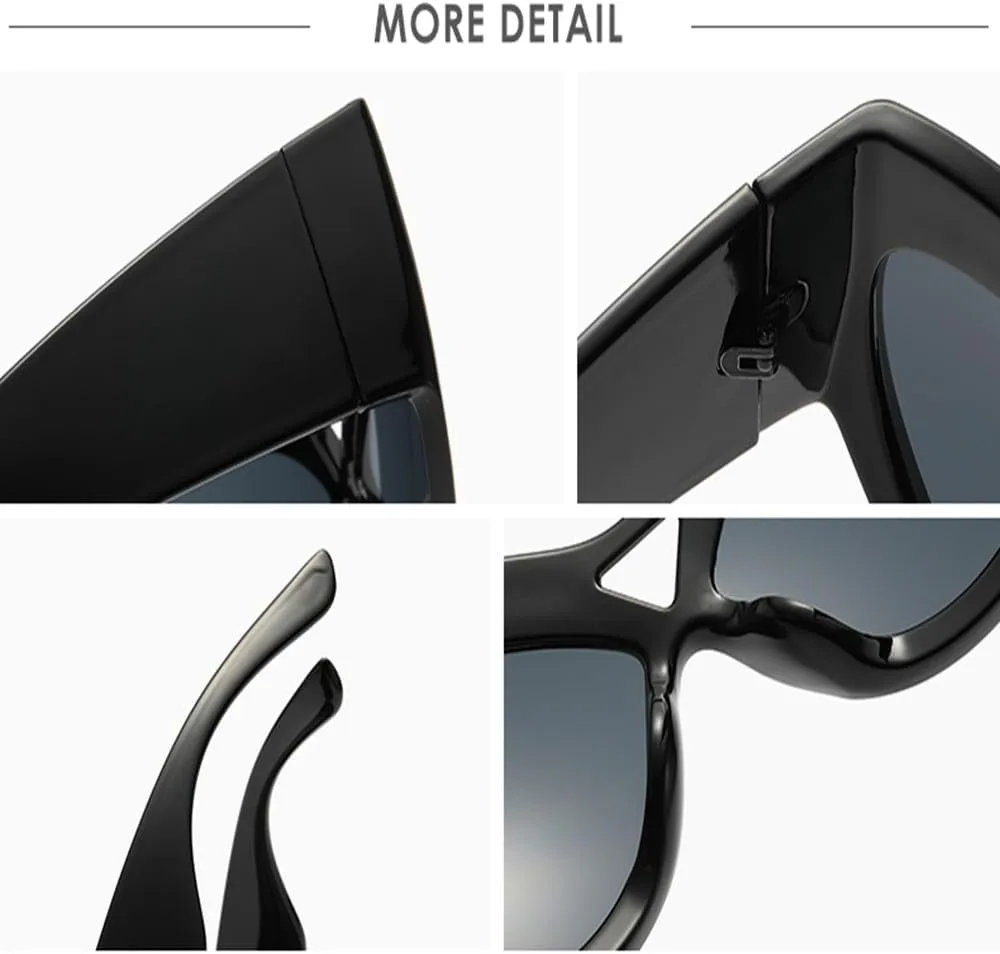 Солнцезащитные очки «кошачий глаз» в крупной оправе, модные, в стиле ретро, с защитой от УФ-излучения UV400 и большими зеркальными дужками MUTYNE, Black Blue
Солнцезащитные очки «кошачий глаз» в крупной оправе, модные, в стиле ретро, с защитой от УФ-излучения UV400 и большими зеркальными дужками MUTYNE, Black Blue