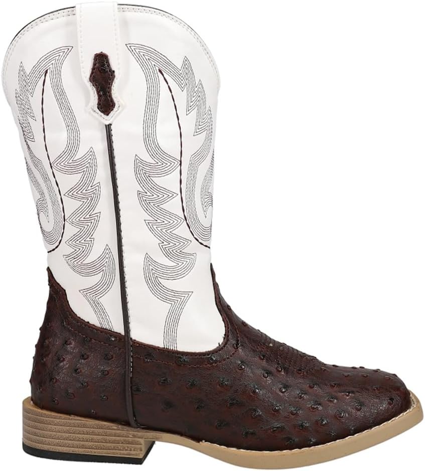 Детские повседневные ботинки Roper Kids Boys Bumps из искусственной страусиной кожи с квадратным носком до середины голени - коричневые
Детские повседневные ботинки Roper Kids Boys Bumps из искусственной страусиной кожи с квадратным носком до середины голени - коричневые