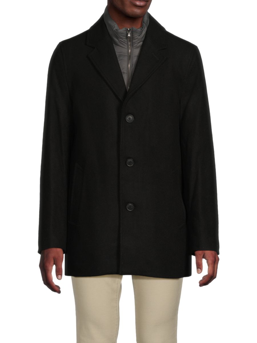 Пальто из шерстяной смеси с заостренными лацканами Michael Kors, черный
Пальто из шерстяной смеси с заостренными лацканами Michael Kors, черный