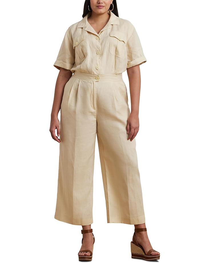 Комбинезон Lauren Ralph Lauren Plus Size Embroidered Linen Short Sleeve Jumpsuits, цвет Ivory/Beige
Комбинезон Lauren Ralph Lauren Plus Size Embroidered Linen Short Sleeve Jumpsuits, цвет Ivory/Beige