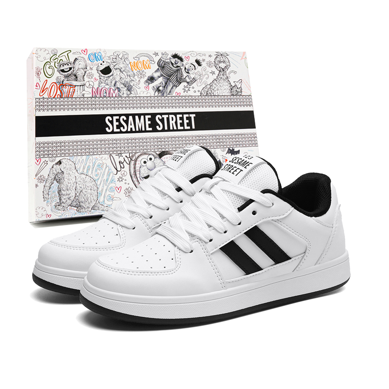 SESAME STREET Теплые нескользящие амортизирующие низкие скейтерские кроссовки унисекс бело-черные, цвет White Black
SESAME STREET Теплые нескользящие амортизирующие низкие скейтерские кроссовки унисекс бело-черные, цвет White Black