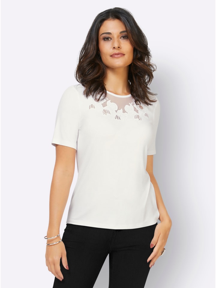 Белая рубашка с круглым вырезом creation L
Белая рубашка с круглым вырезом creation L