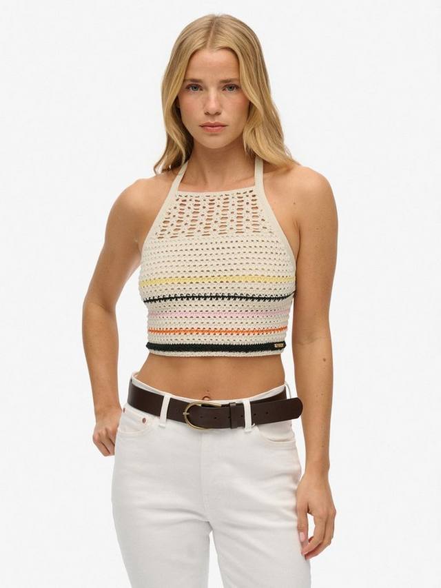 Вязаный кроп-топ с узором Superdry, Buttercream
Вязаный кроп-топ с узором Superdry, Buttercream