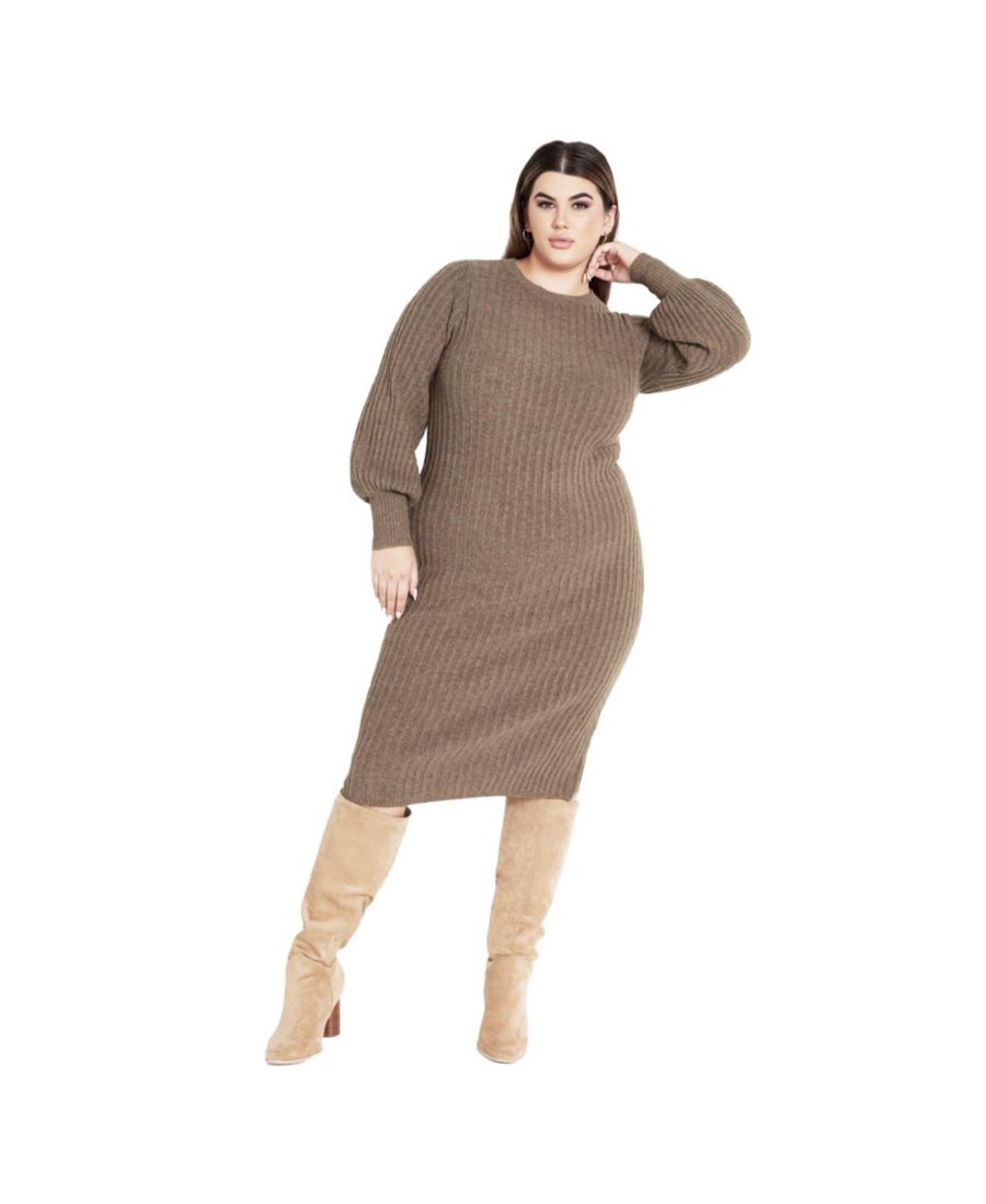 Женское платье Sasha в рубчик больших размеров AVENUE, Latte
Женское платье Sasha в рубчик больших размеров AVENUE, Latte