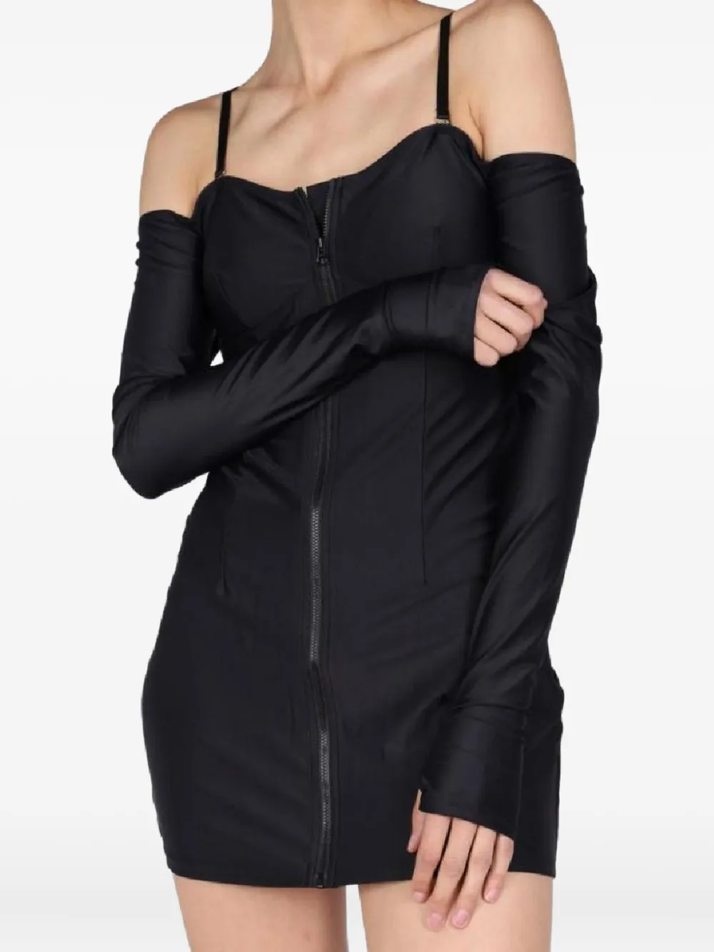 Мини-платье с длинными рукавами и застежкой-молнией Huala, черный
Мини-платье с длинными рукавами и застежкой-молнией Huala, черный