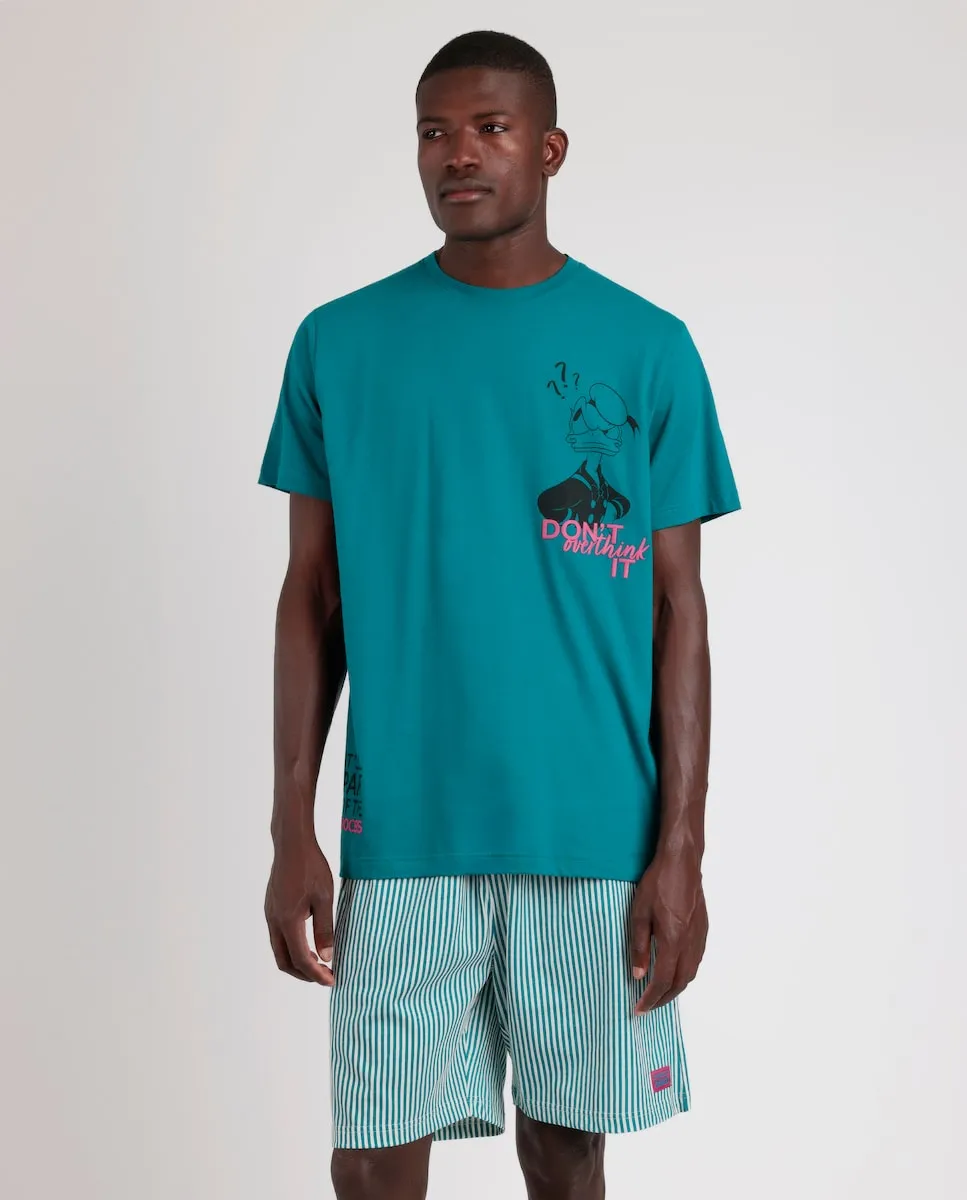 Мужская короткая пижама из трикотажа цвета морской волны Disney, цвет Verde Agua
Мужская короткая пижама из трикотажа цвета морской волны Disney, цвет Verde Agua