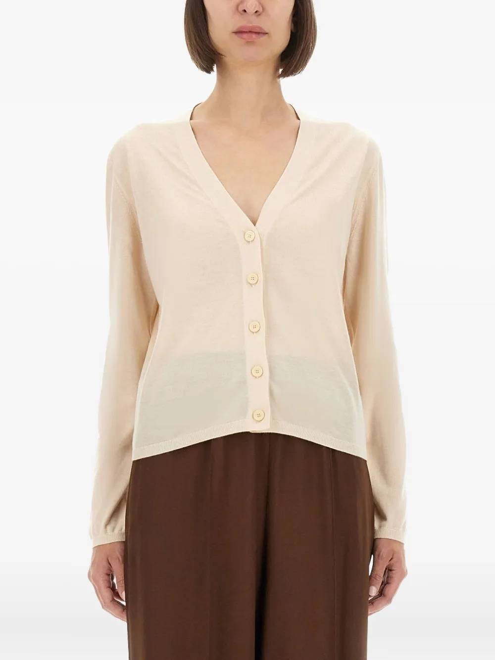 Кардиган с V-образным вырезом на пуговицах Fabiana Filippi, бежевый
Кардиган с V-образным вырезом на пуговицах Fabiana Filippi, бежевый