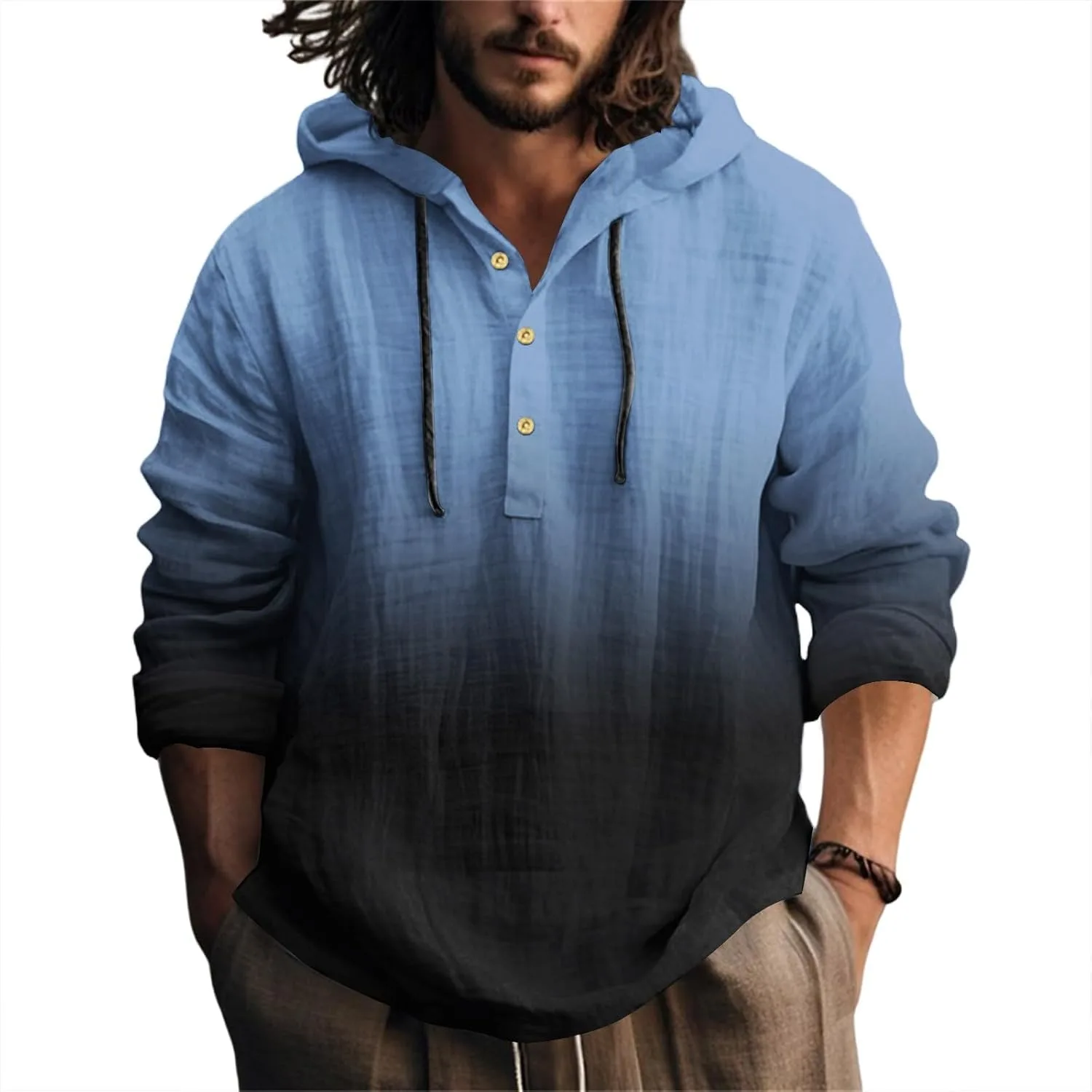 Мужская хлопковая льняная толстовка-хенли с длинным рукавом, Casual, S-2XL Ymosrh
Мужская хлопковая льняная толстовка-хенли с длинным рукавом, Casual, S-2XL Ymosrh