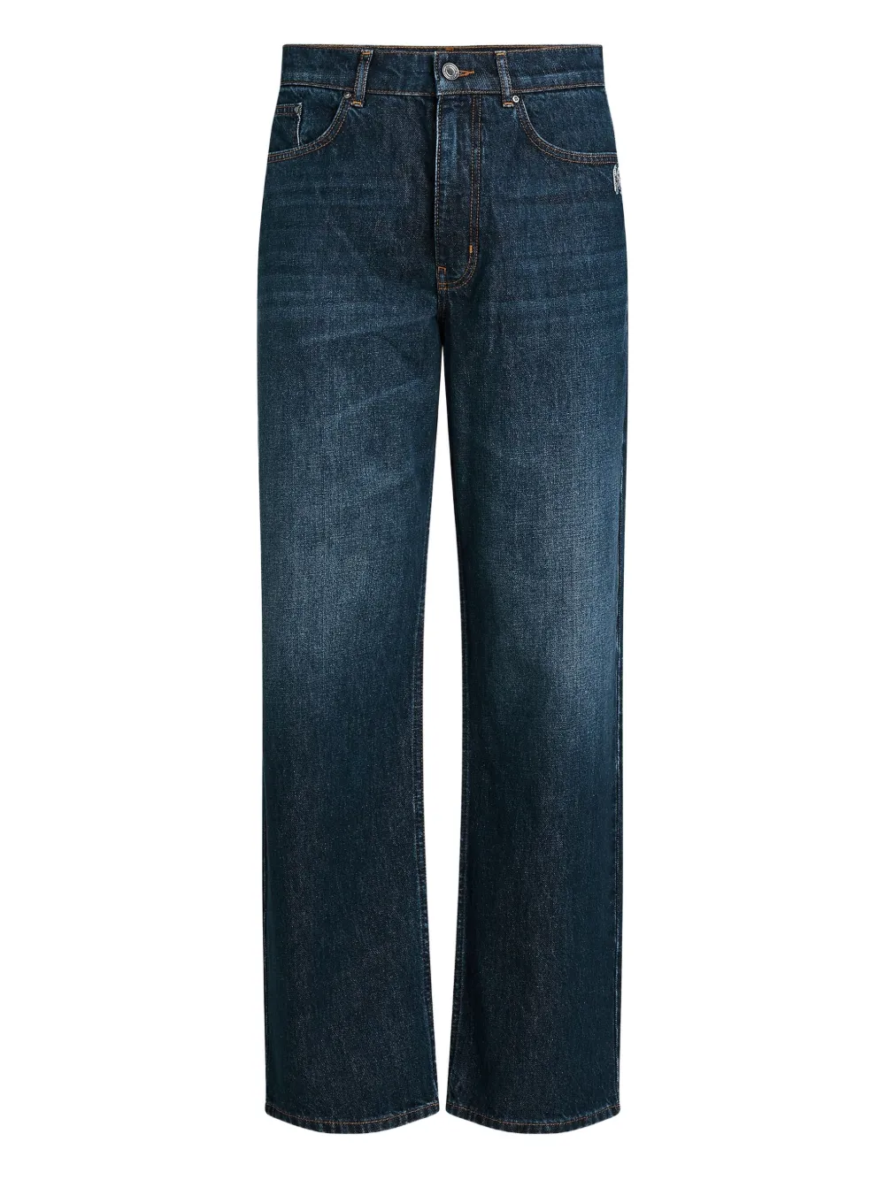 Джинсы широкого кроя KARL LAGERFELD, синий 
Джинсы широкого кроя KARL LAGERFELD, синий