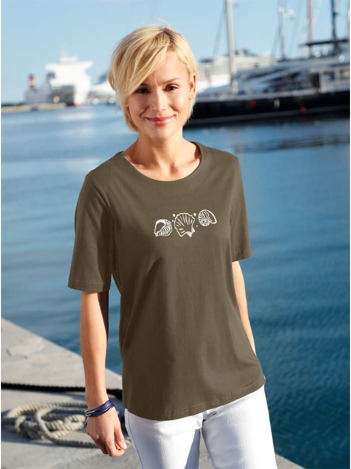 Рубашка с короткими рукавами оливкового цвета WITT WEIDEN
Рубашка с короткими рукавами оливкового цвета WITT WEIDEN