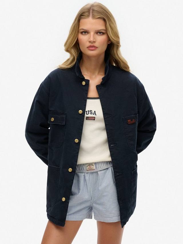 Оверсайз куртка с четырьмя карманами в стиле милитари Superdry, Eclipse Navy
Оверсайз куртка с четырьмя карманами в стиле милитари Superdry, Eclipse Navy