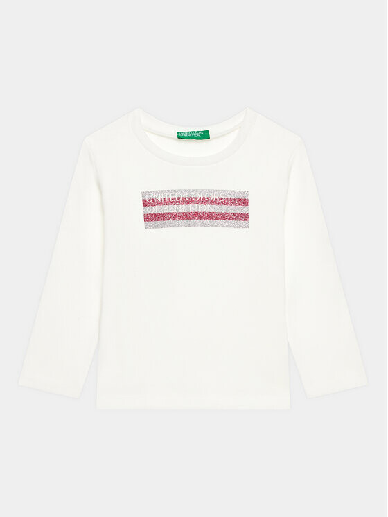 Блуза стандартного кроя United Colors Of Benetton, белый 
Блуза стандартного кроя United Colors Of Benetton, белый