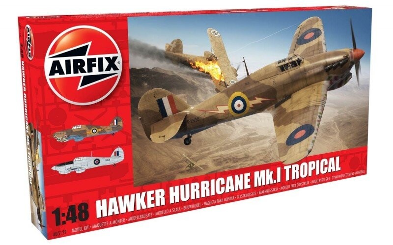 Airfix, пластиковая модель Hawker Hurricane Mk I Tropical
Airfix, пластиковая модель Hawker Hurricane Mk I Tropical