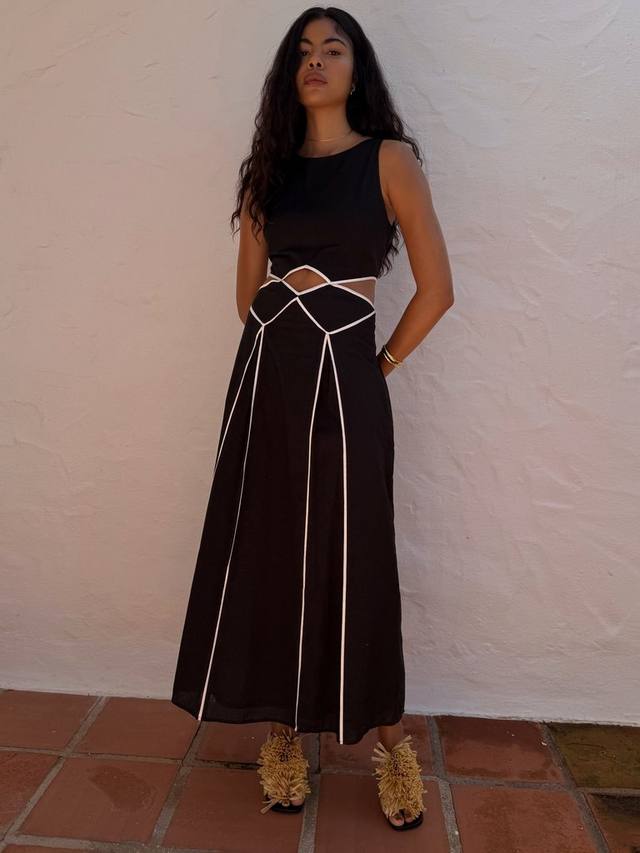 Платье Esme с контрастной отделкой Never Fully Dressed, Black
Платье Esme с контрастной отделкой Never Fully Dressed, Black