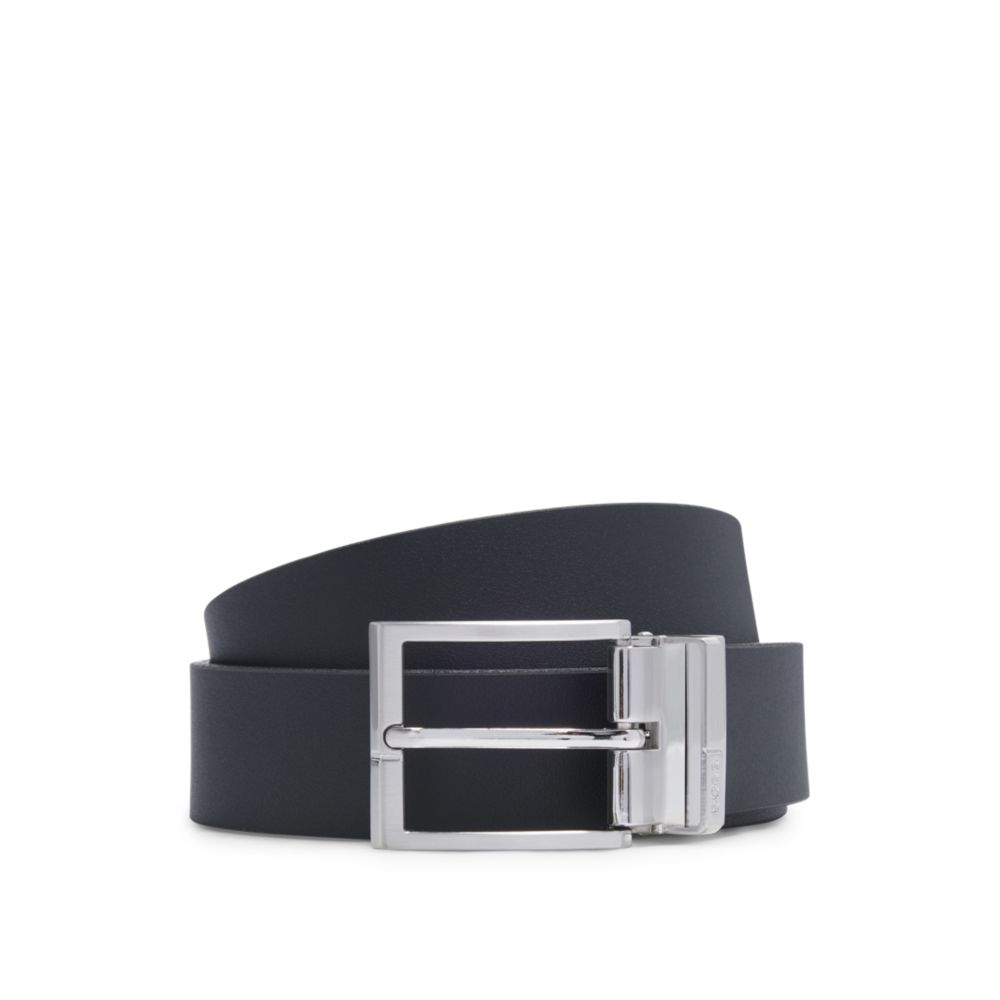 Двусторонний ремень из итальянской кожи BOSS, черный
Двусторонний ремень из итальянской кожи BOSS, черный
