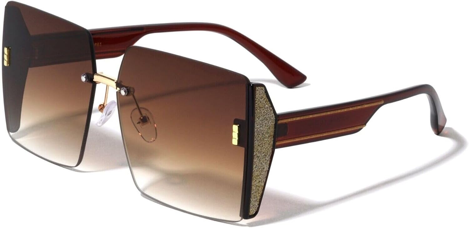 Женские солнцезащитные очки Dweebzilla увеличенного квадратного размера без оправы с блестками и подвеской в виде бабочки, Brown & Gold Frame - Brown Gradient Lenses
Женские солнцезащитные очки Dweebzilla увеличенного квадратного размера без оправы с блестками и подвеской в виде бабочки, Brown & Gold Frame - Brown Gradient Lenses