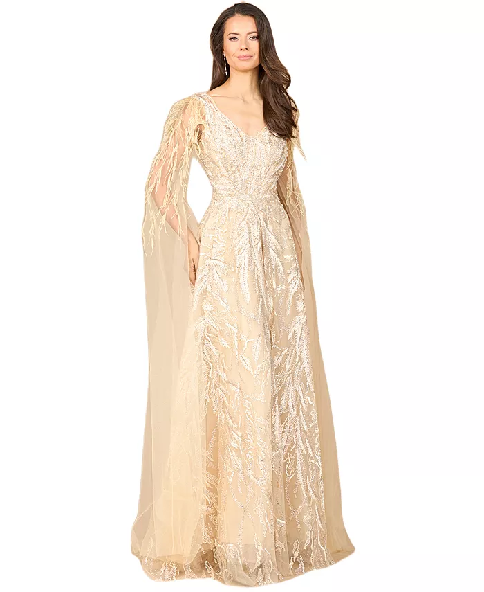 Женское платье с V-образным вырезом и длинными рукавами-накидкой Lara, коричневый/бежевый
Женское платье с V-образным вырезом и длинными рукавами-накидкой Lara, коричневый/бежевый