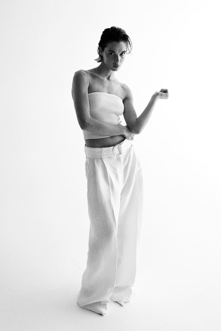 Вязаный топ-труба H&M, бежевый
Вязаный топ-труба H&M, бежевый