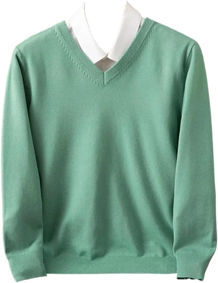 REHJJDFD мужской вязаный свитер с V-образным вырезом из кашемира
REHJJDFD мужской вязаный свитер с V-образным вырезом из кашемира