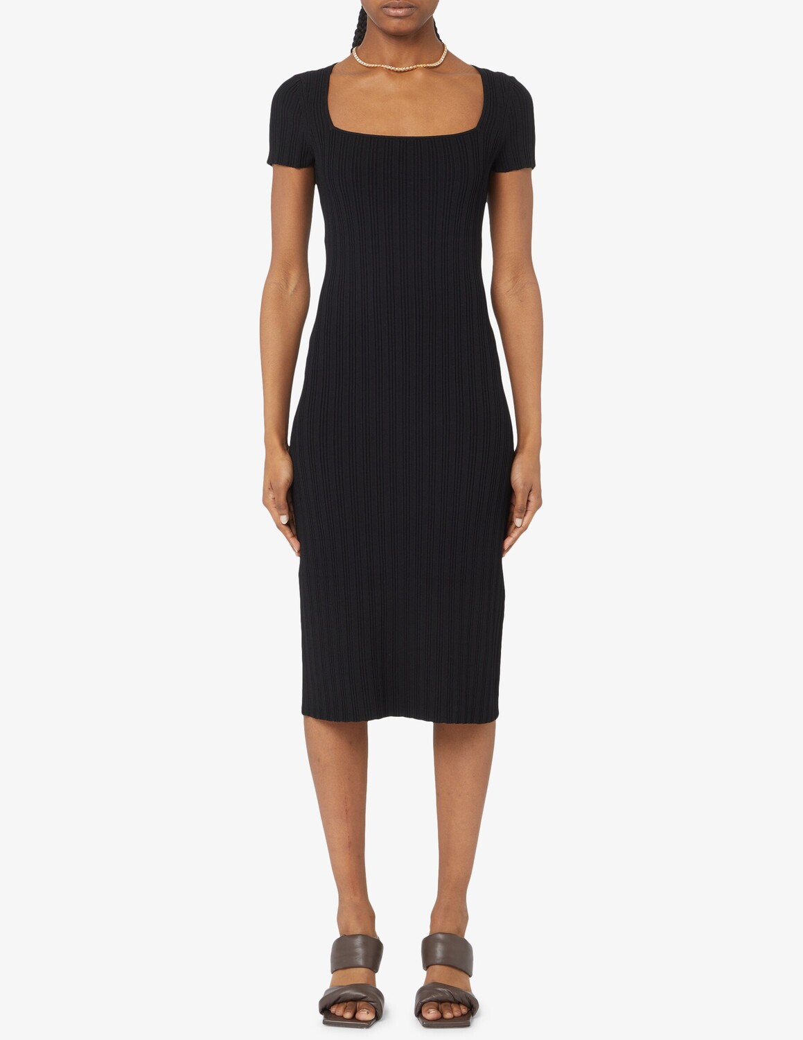 Платье в рубчик с короткими рукавами Proenza Schouler White Label, черный
Платье в рубчик с короткими рукавами Proenza Schouler White Label, черный