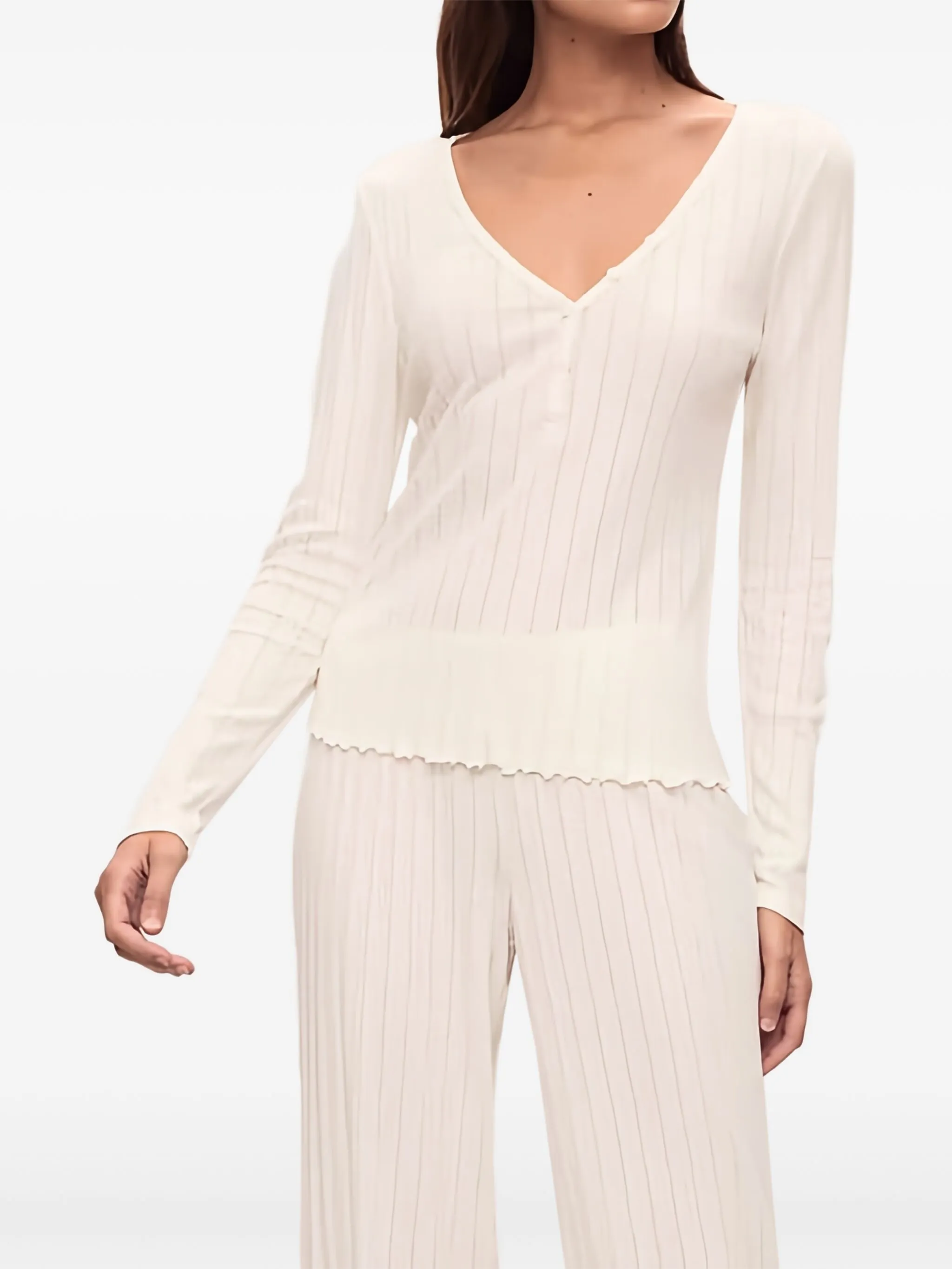 Футболка хенли с V-образным вырезом Eberjey, белый
Футболка хенли с V-образным вырезом Eberjey, белый