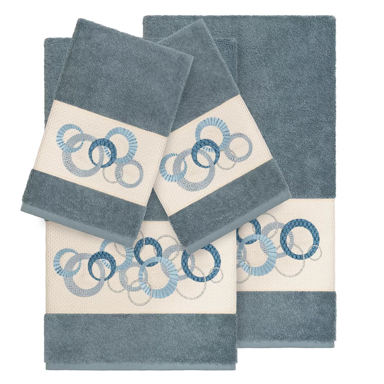 Linum Home Textiles Турецкий хлопок Annabelle Набор из 4 украшенных полотенец, голубой
Linum Home Textiles Турецкий хлопок Annabelle Набор из 4 украшенных полотенец, голубой