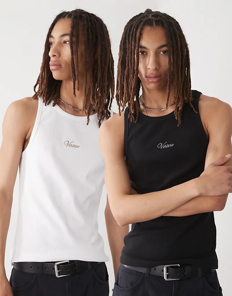 Комплект из 2 топов Vertere Berlin с надписью-логотипом, облегающих, в рубчик, белого и черного цветов
Комплект из 2 топов Vertere Berlin с надписью-логотипом, облегающих, в рубчик, белого и черного цветов