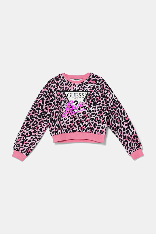 Детская хлопковая толстовка Guess, розовый
Детская хлопковая толстовка Guess, розовый