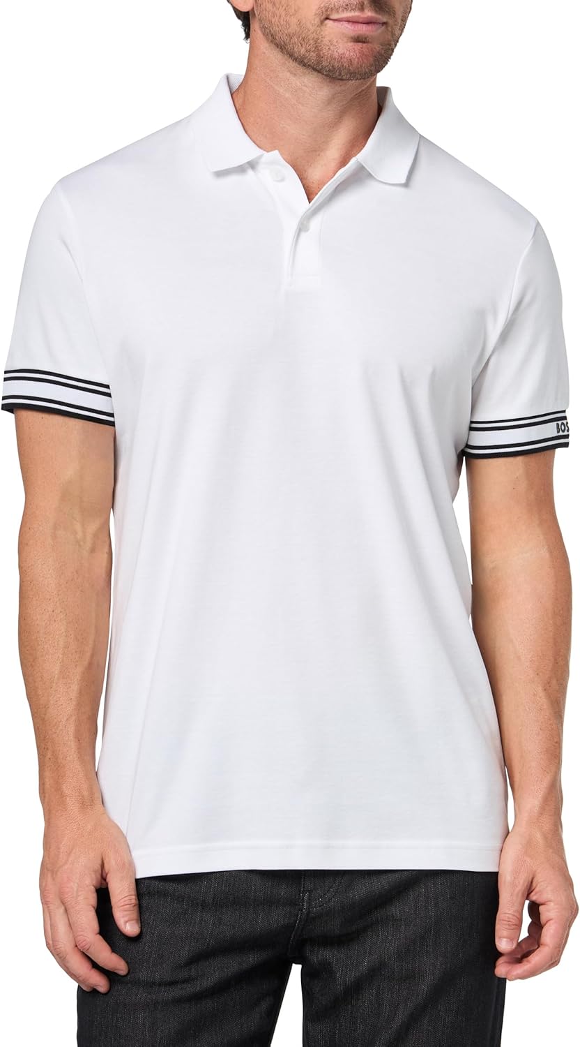BOSS Мужская поло из интерлока, Iced Out
BOSS Мужская поло из интерлока, Iced Out