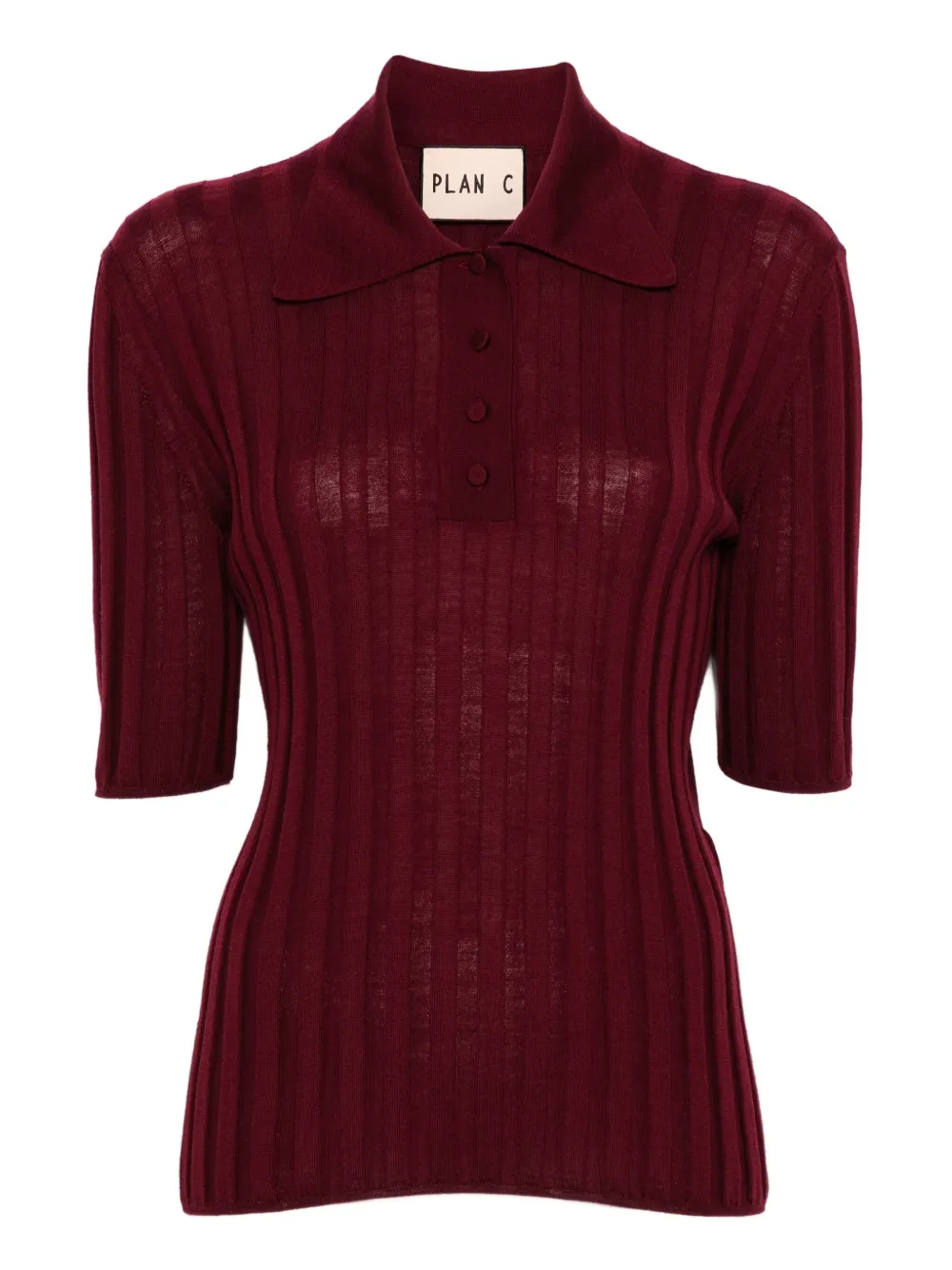Рубашка поло в рубчик Plan C, красный
Рубашка поло в рубчик Plan C, красный
