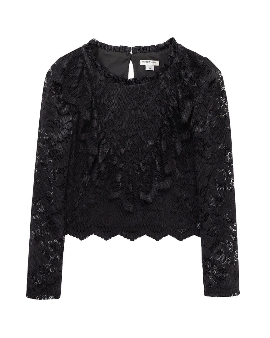 Привычная кружевная блузка с рюшами Habitual, черный
Привычная кружевная блузка с рюшами Habitual, черный