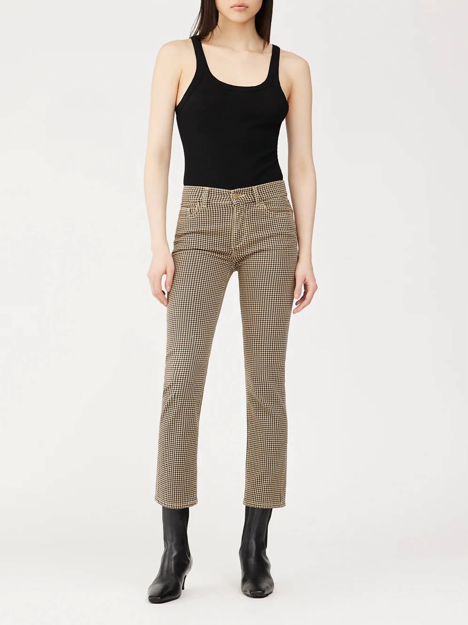 Брюки Mara средней посадки Straight Ankle Pant в ломаную клетку DL1961 - Women's, цвет houndstooth
Брюки Mara средней посадки Straight Ankle Pant в ломаную клетку DL1961 - Women's, цвет houndstooth