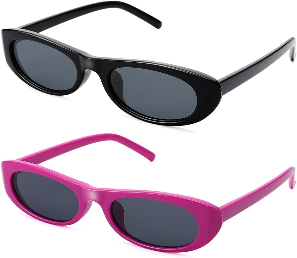 Солнцезащитные очки SCVGVER овальной формы для женщин и мужчин, узкие солнцезащитные очки в стиле 90-х, миниатюрные ретро-очки, защита от УФ-излучения UV400, Black Frame - Gray Lens + Purple Frame - Gray Lens
Солнцезащитные очки SCVGVER овальной формы для женщин и мужчин, узкие солнцезащитные очки в стиле 90-х, миниатюрные ретро-очки, защита от УФ-излучения UV400, Black Frame - Gray Lens + Purple Frame - Gray Lens