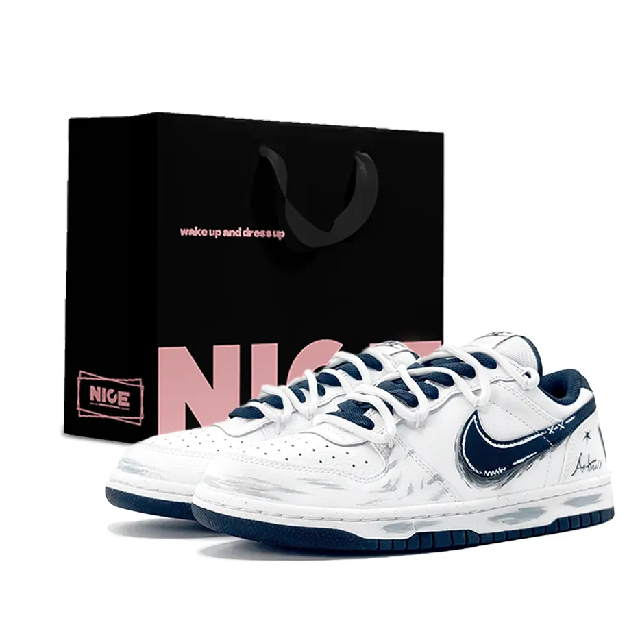 Nike Мужские низкие скейтбордные кроссовки Big Ink Star с кожаной амортизацией, сине-белый
Nike Мужские низкие скейтбордные кроссовки Big Ink Star с кожаной амортизацией, сине-белый