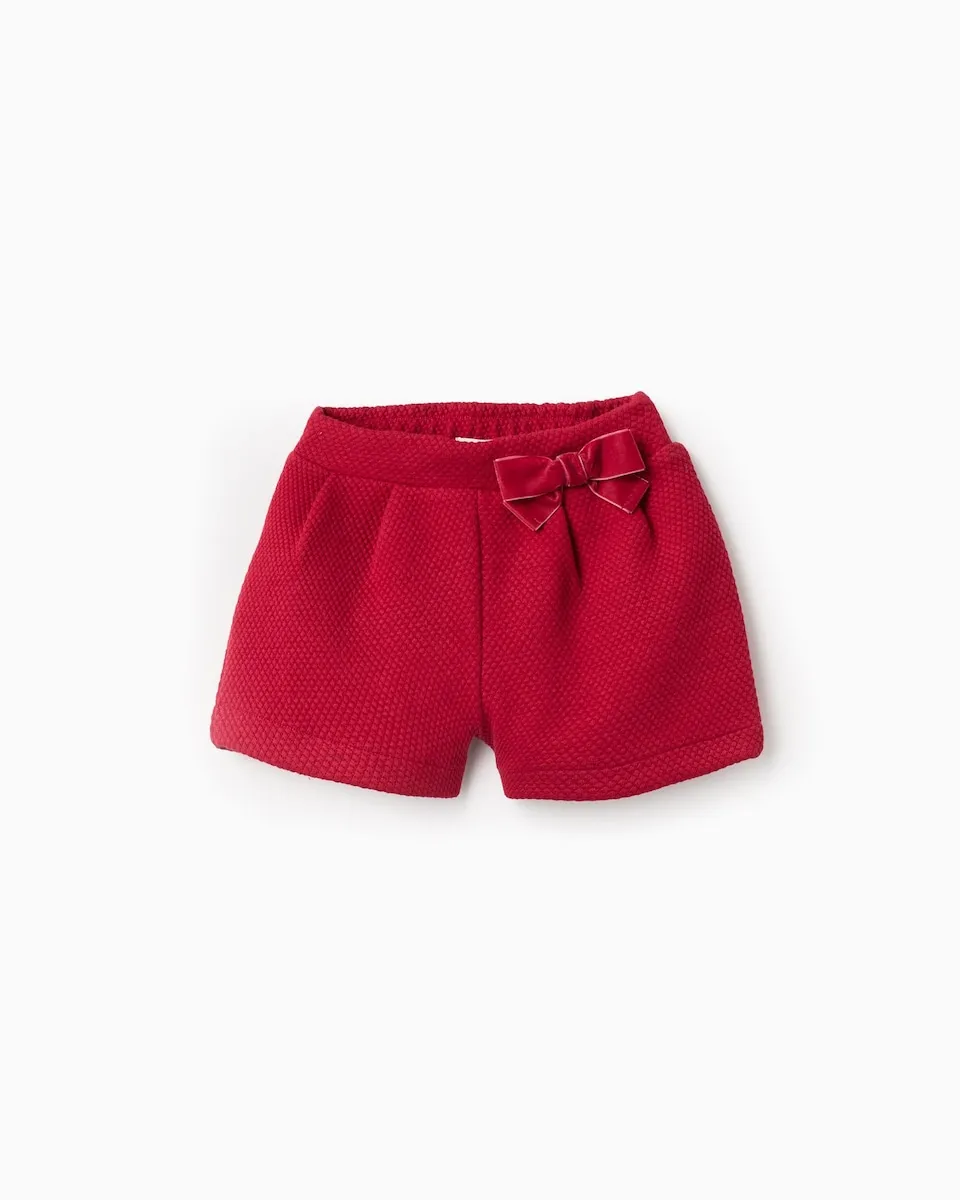 Детские шорты с текстурой и бархатным бантиком Zippy, красный
Детские шорты с текстурой и бархатным бантиком Zippy, красный