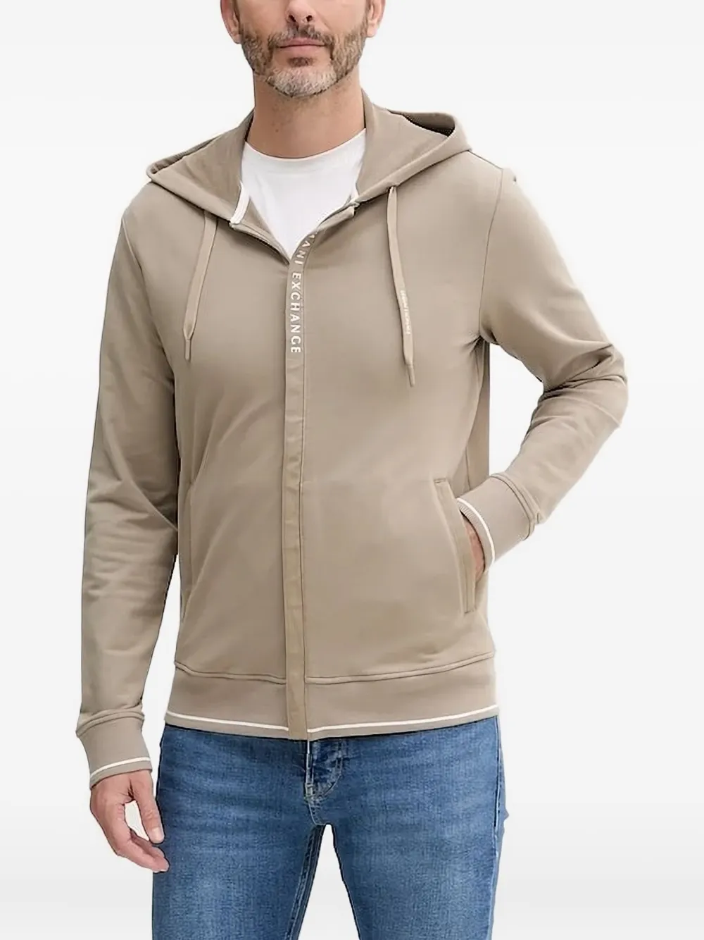 Толстовка с капюшоном на молнии с логотипом Armani Exchange, нейтральный
Толстовка с капюшоном на молнии с логотипом Armani Exchange, нейтральный