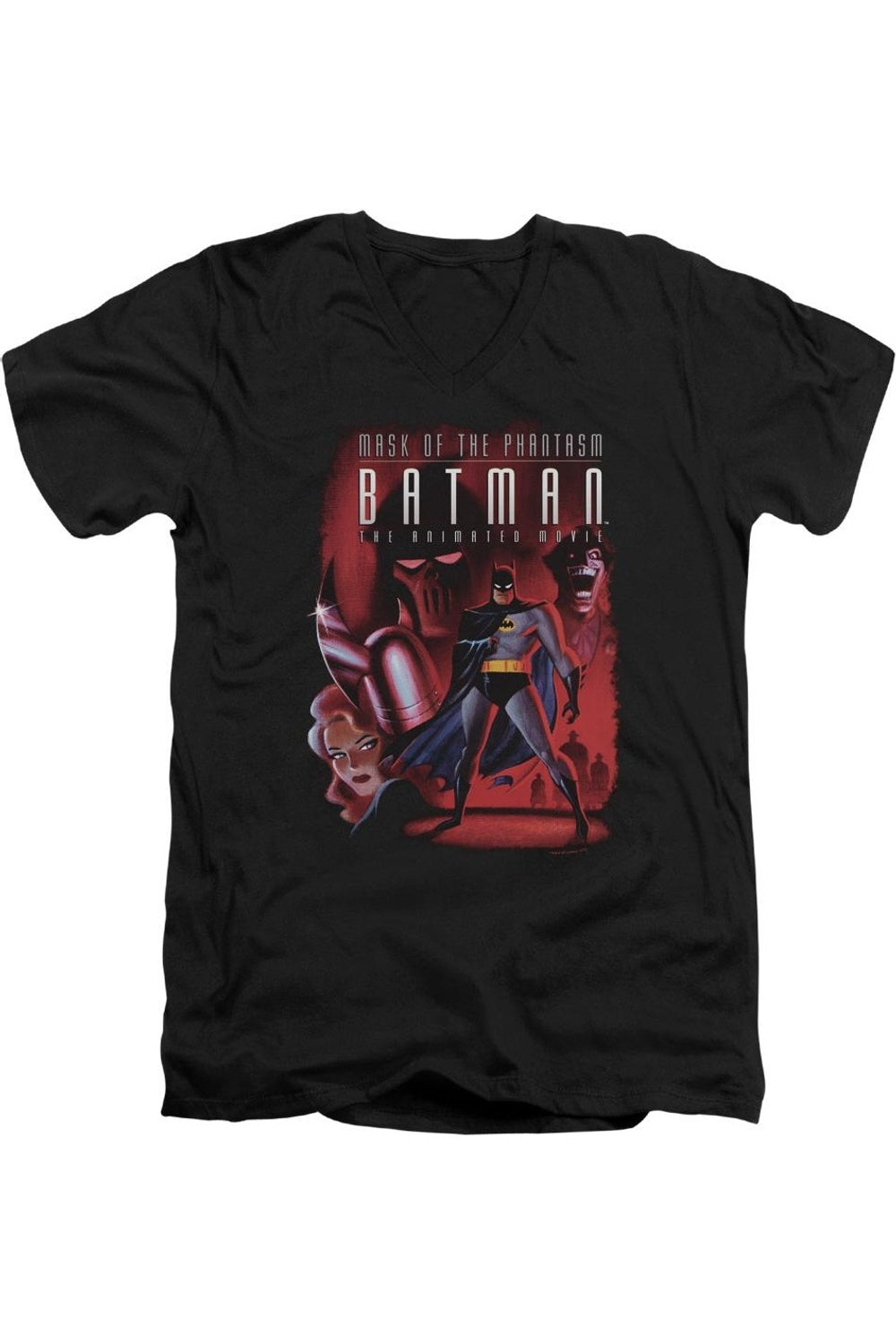 Футболка Batman Phantasm Cover с коротким рукавом и V-образным вырезом для взрослых из хлопка премиум-класса Gildan, черный 
Футболка Batman Phantasm Cover с коротким рукавом и V-образным вырезом для взрослых из хлопка премиум-класса Gildan, черный