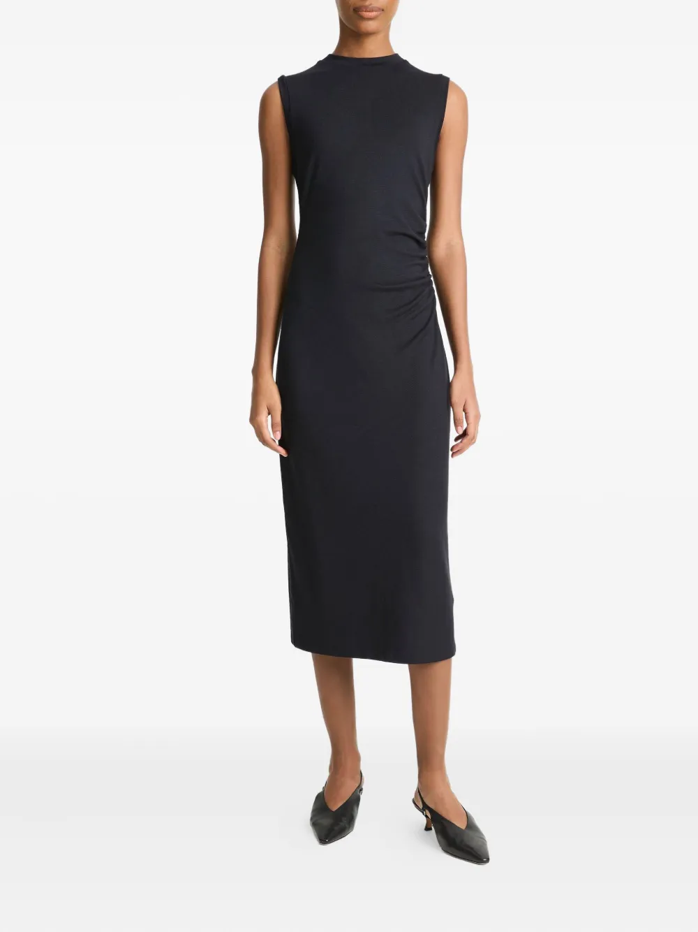 Платье миди без рукавов с круглым вырезом Vince, синий
Платье миди без рукавов с круглым вырезом Vince, синий