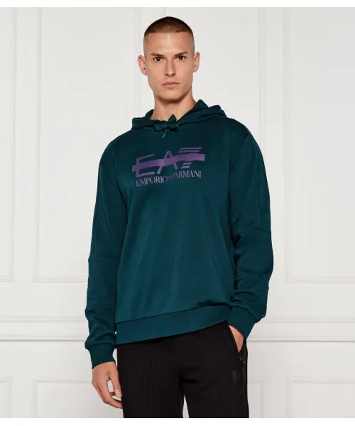 Толстовка Regular fit Ea7, голубой 
Толстовка Regular fit Ea7, голубой