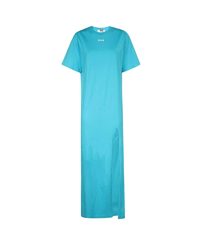 Длинное хлопковое платье с логотипом Msgm, синий
Длинное хлопковое платье с логотипом Msgm, синий
