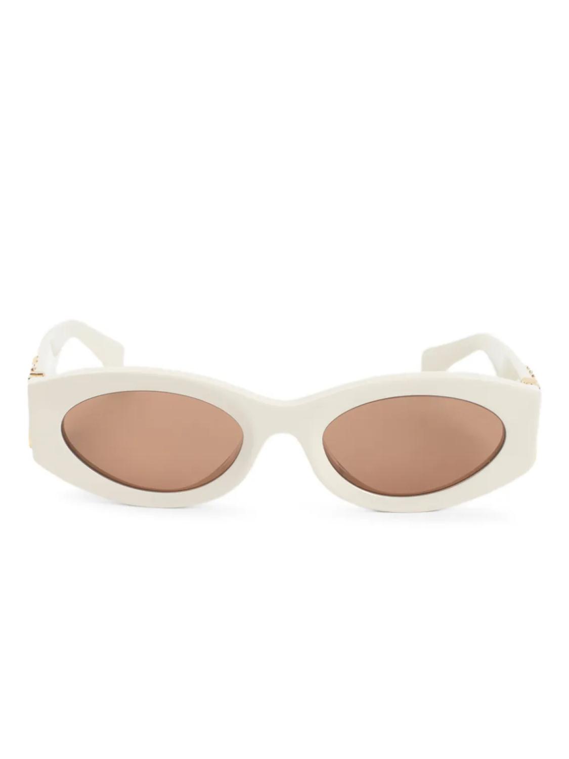 Солнцезащитные очки в овальной оправе с логотипом Miu Miu Eyewear, белый
Солнцезащитные очки в овальной оправе с логотипом Miu Miu Eyewear, белый