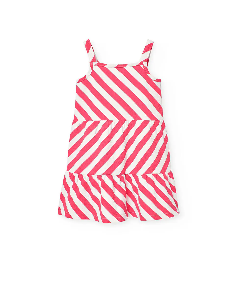 Платье для девочки без бретелек с принтом в полоску Boboli, фуксия
Платье для девочки без бретелек с принтом в полоску Boboli, фуксия
