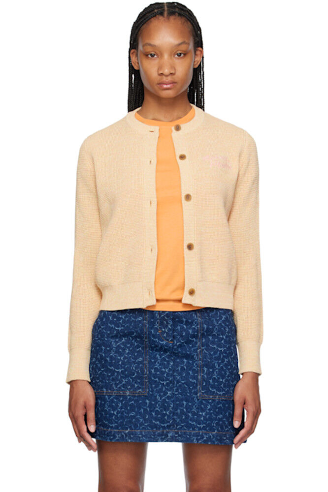 Желтый кардиган с надписью «Рукописный» Maison Kitsuné
Желтый кардиган с надписью «Рукописный» Maison Kitsuné