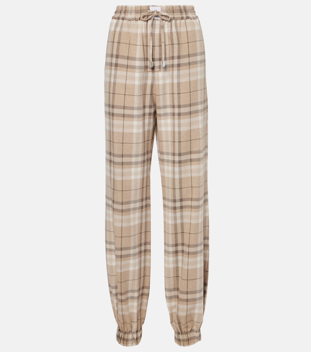 Спортивные брюки из смесовой хлопковой ткани The Attico, бежевый 
Спортивные брюки из смесовой хлопковой ткани The Attico, бежевый