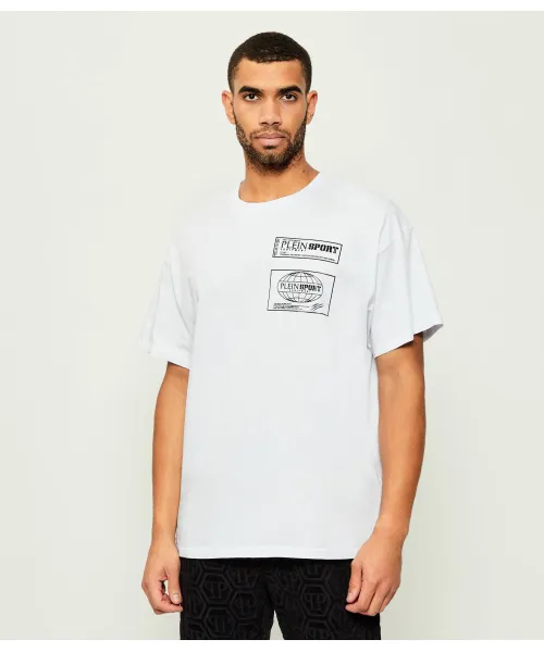 Гиперспортивная футболка Loose fit Plein Sport, белый 
Гиперспортивная футболка Loose fit Plein Sport, белый