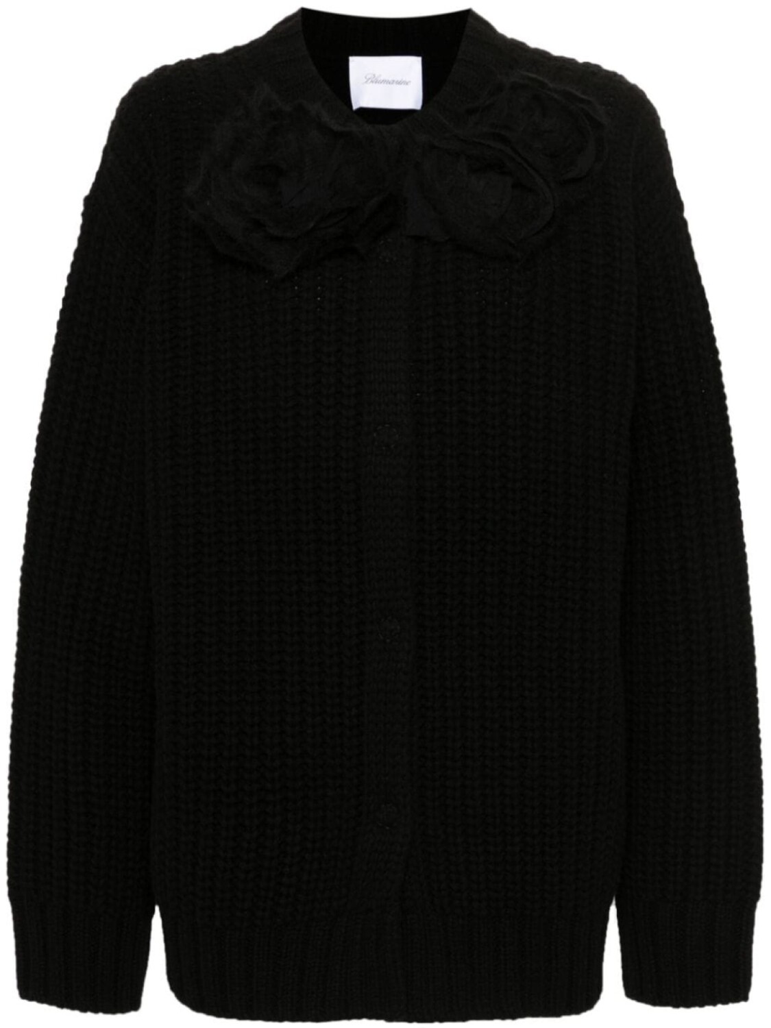 Blumarine кардиган с цветочной аппликацией, черный
Blumarine кардиган с цветочной аппликацией, черный