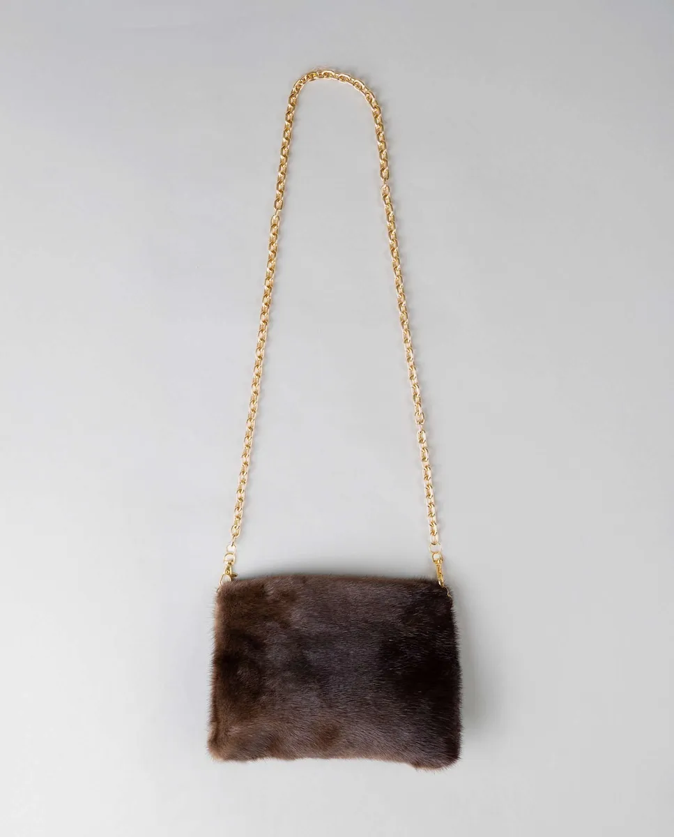 Сумка из меха норки с возможностью ношения в разных положениях De La Roca, коричневый
Сумка из меха норки с возможностью ношения в разных положениях De La Roca, коричневый