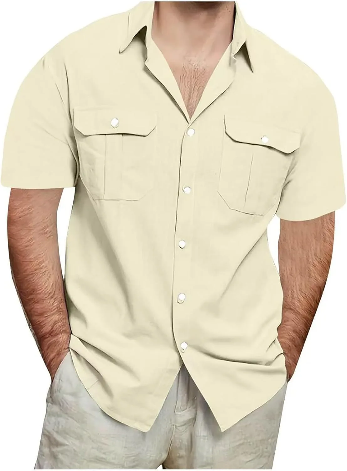 Мужская рабочая рубашка Casual с лацканом, коротким рукавом и карманом, Plus Size
Мужская рабочая рубашка Casual с лацканом, коротким рукавом и карманом, Plus Size