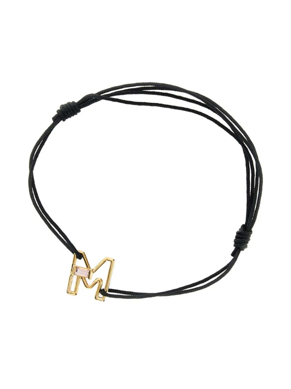 Ожерелье с кулоном M из желтого золота 9 карат с турмалином Aliita, золотой