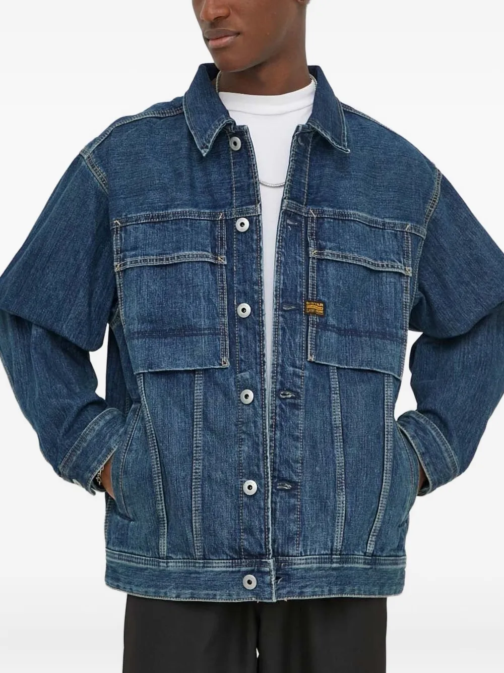 Джинсовая куртка с карманами G-Star RAW, синий
Джинсовая куртка с карманами G-Star RAW, синий